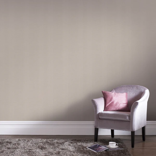 Vliestapete Textil Uni - Vlies - Taupe - Image 2