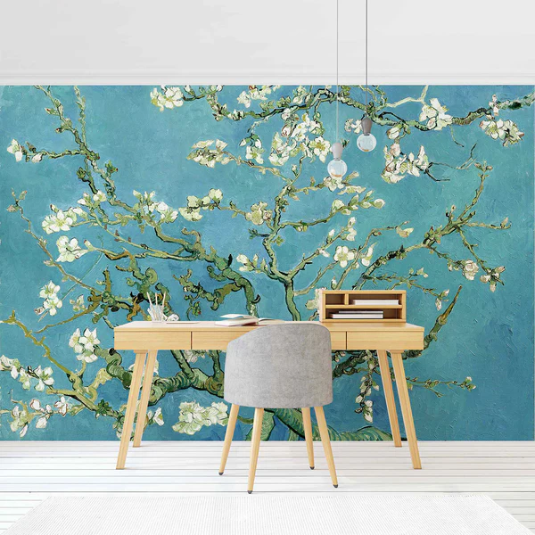 Vliestapete Vincent van Gogh Mandelblüte - Vliespapier - Blau - Image 3