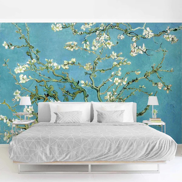 Vliestapete Vincent van Gogh Mandelblüte - Vliespapier - Blau - Image 4
