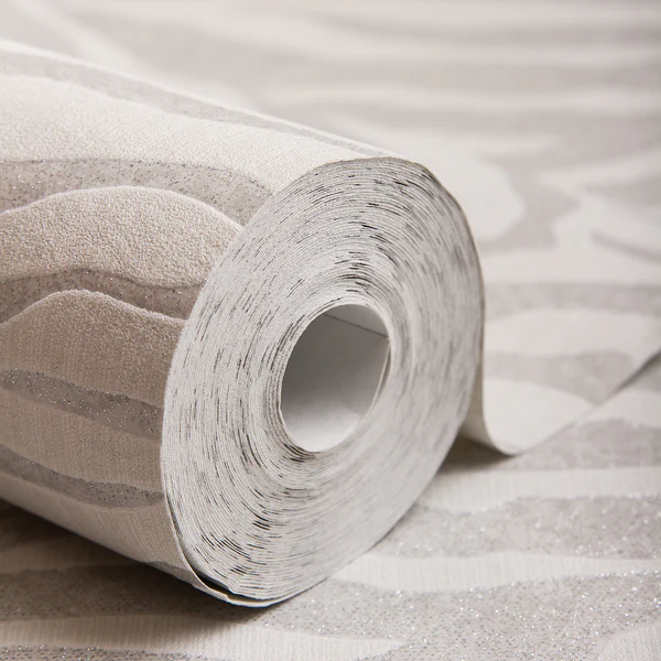 Vliestapete Zebradruck - Beige; Weiß; Grau - 0,52m x 10,05m x 0,02m - Image 4