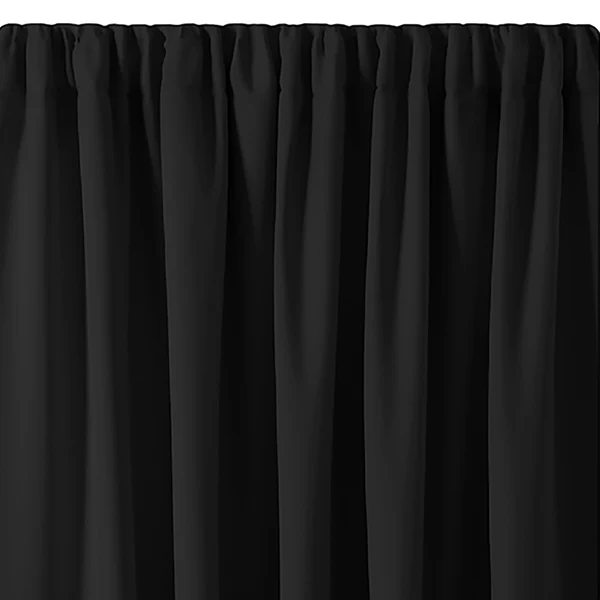 Vorhang mit Kräuselband Blackout I - Polyester - Schwarz - Image 2