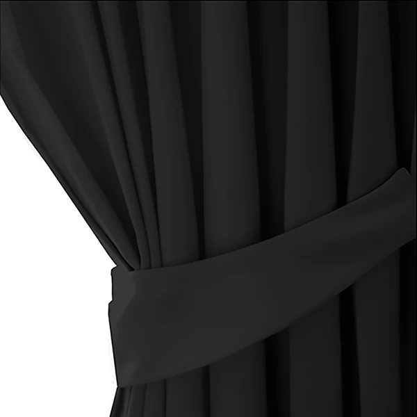 Vorhang mit Kräuselband Blackout I - Polyester - Schwarz - Image 6