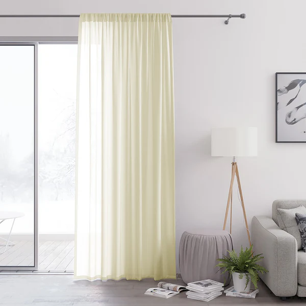 Vorhang mit Kräuselband Oilie - Polyester - Ecru - 140 x 270 cm - Image 2