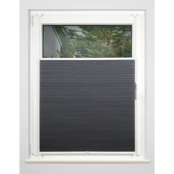 Waben-Plissee Klemmfix Save - Polyester / Aluminium - Dunkelgrau - 80 x 210 cm - Image 4