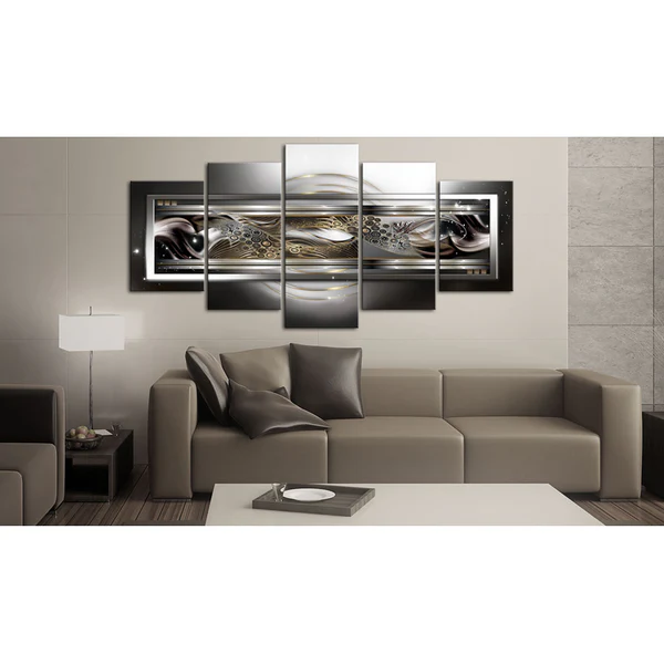 Wandbild Dance of the planets - MDF / Leinwand - Mehrfarbig - 200 x 100 cm - Image 2