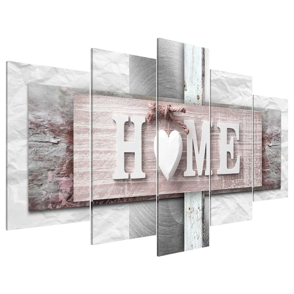Wandbild Home: Eclecticism - Leinwand - Mehrfarbig - 100 x 50 cm