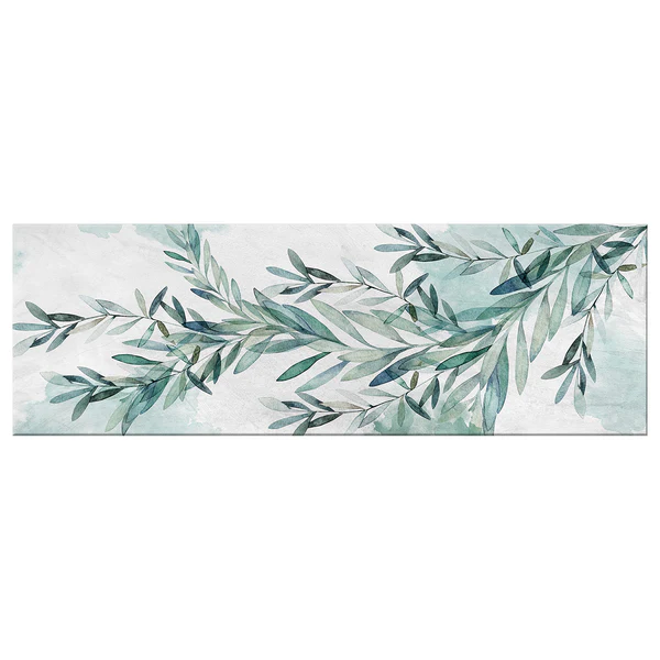 Wandbild Mint Calm - Leinwand - Grün - 120 x 40 cm