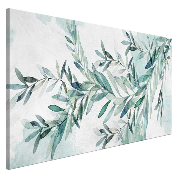 Wandbild Mint Calm - Leinwand - Grün - 120 x 40 cm - Image 3