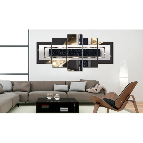 Wandbild Night Storm - MDF / Leinwand - Mehrfarbig - 200 x 100 cm - Image 2