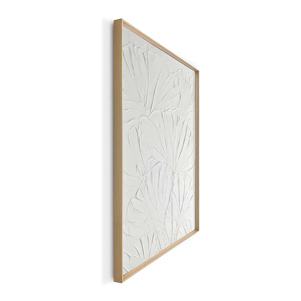 Wandbild Relief Flowers - Weiß - 50 x 70 cm - Image 3