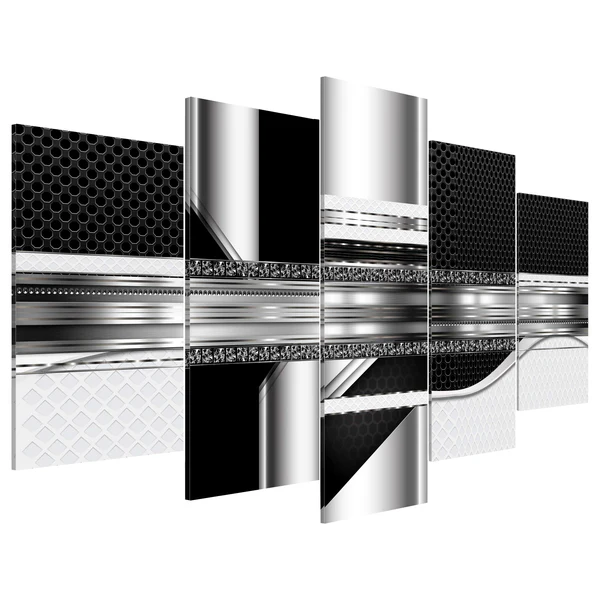Wandbild Silver Cut - MDF / Leinwand - Mehrfarbig - 100 x 50 cm