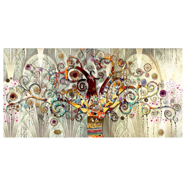 Wandbild Tree of Life - Leinwand - Mehrfarbig - 120 x 60 cm