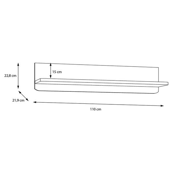 Wandboard Twyford - Grau / Walnuss Dekor - Image 4