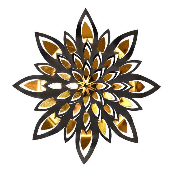 Wanddekoration Skiveren - Eisen - Schwarz / Gold - Image 2