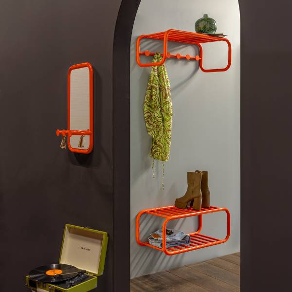 Wandgarderobe Coppin - Metall - Orange - Image 4