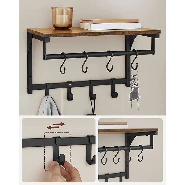 Wandgarderobe Montevallo III - Braun / Schwarz - Image 6