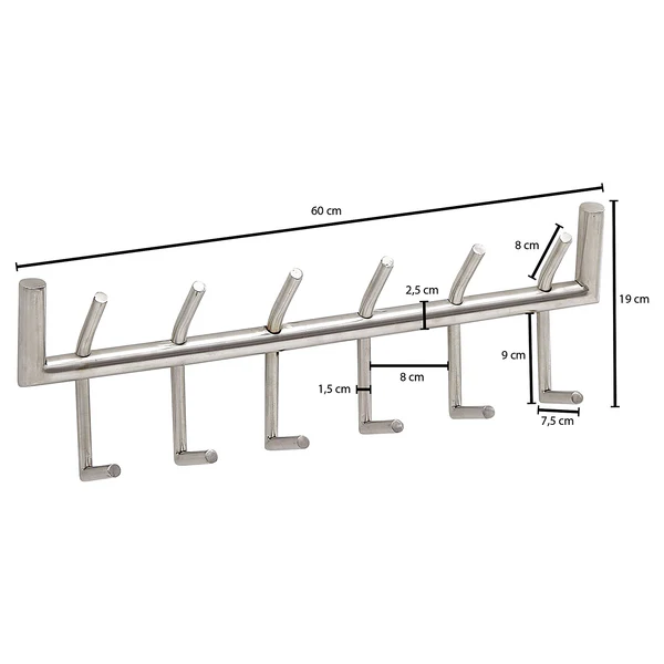 Wandgarderobe Starkow - Stahl - Silber - Image 6