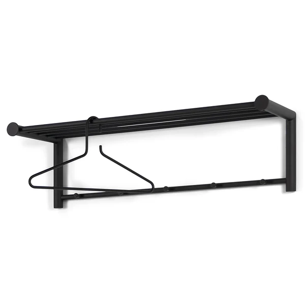 Wandgarderobe Sunol II - Metall - Schwarz