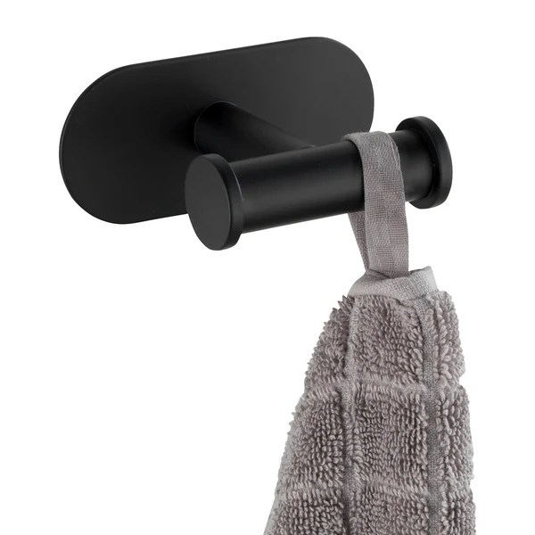 Wandhaken Duo Orea - Edelstahl - Schwarz - Schwarz - Image 4