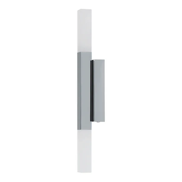 Wandleuchte Alcudia - Stahl / Polycarbonat - 2-flammig - Silber