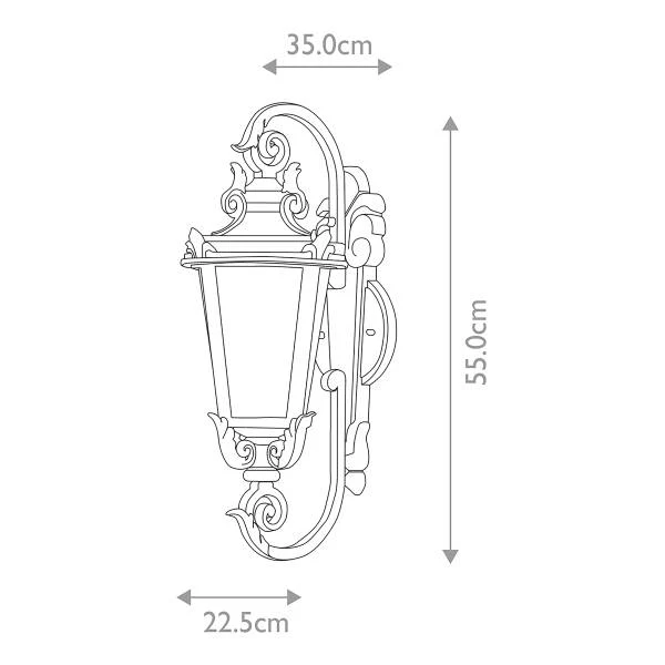 Wandleuchte Baltimore Typ B - Grau - Aluminiumguss - Andere - 23 x 55 x 22 cm - Image 5