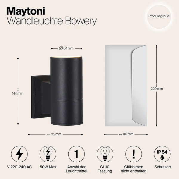 Wandleuchte Bowery Typ B - Aluminium - 1-flammig - Image 6