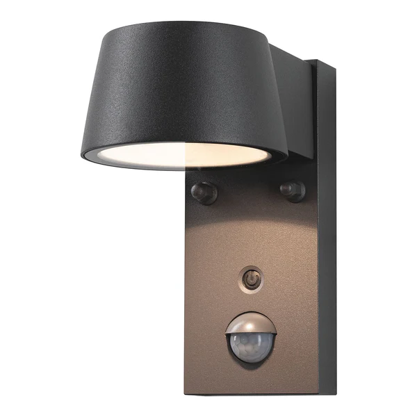 Wandleuchte Capea mit Sensor - Aluminium - Grau - 1-flammig