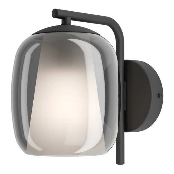 Wandleuchte Ciampino - Rauchglas / Stahl - 1-flammig