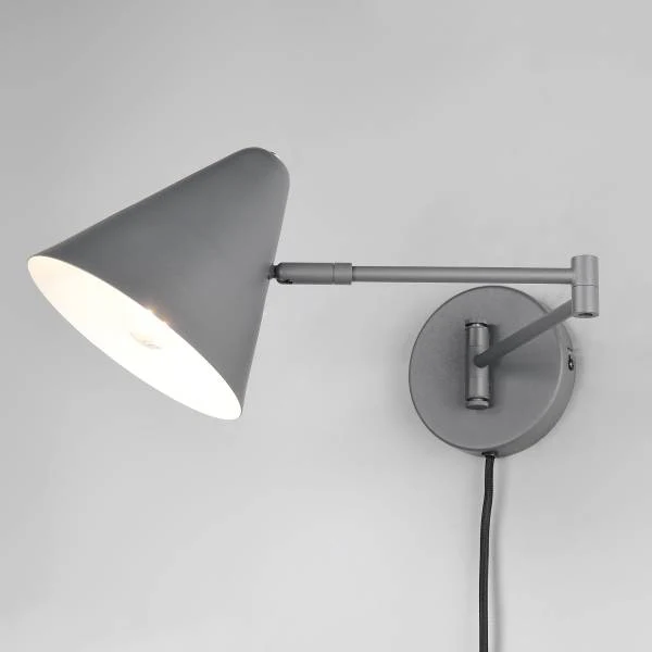 Wandleuchte Cosima - Eisen - 1-flammig - Dunkelgrau