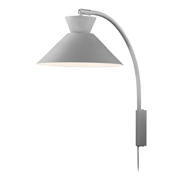 Wandleuchte Dial - Aluminium - 1-flammig - Grau