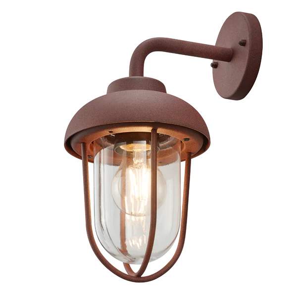 Wandleuchte Duero - Klarglas / Aluminium - 1-flammig - Kupfer