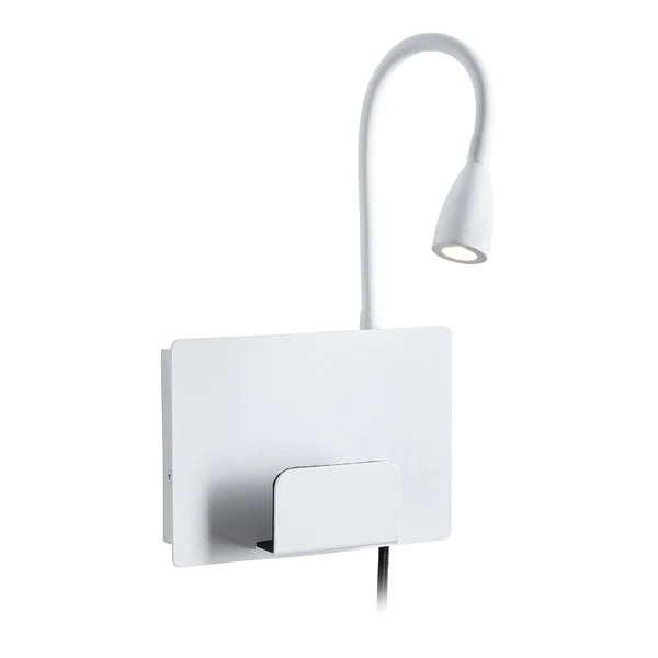 Wandleuchte Halina - Aluminium - 1-flammig - Weiß