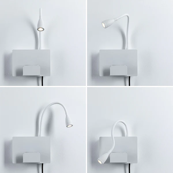 Wandleuchte Halina - Aluminium - 1-flammig - Weiß - Image 6