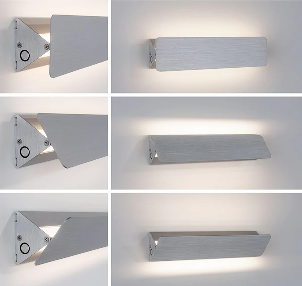 Wandleuchte Katla - Aluminium - Silber - Breite: 31 cm - Image 4