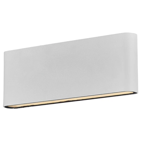 Wandleuchte Kinver - Aluminium / Glas - 1-flammig - Weiß - Weiß