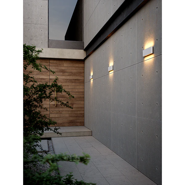 Wandleuchte Kinver - Aluminium / Glas - 1-flammig - Weiß - Weiß - Image 2