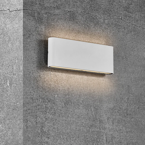 Wandleuchte Kinver - Aluminium / Glas - 1-flammig - Weiß - Weiß - Image 3