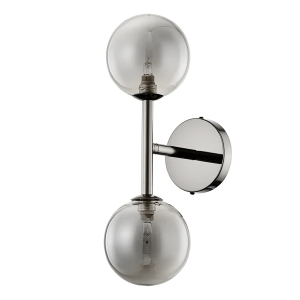 Wandleuchte KJUL - Metall Grau glänzend / Rauchglas - Image 4