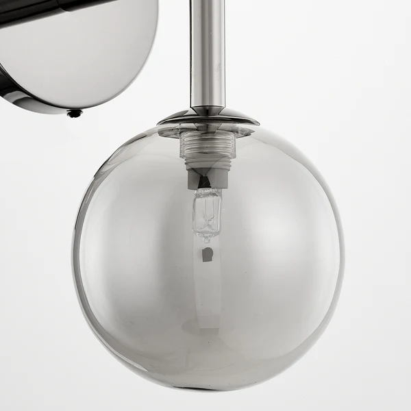 Wandleuchte KJUL - Metall Grau glänzend / Rauchglas - Image 6