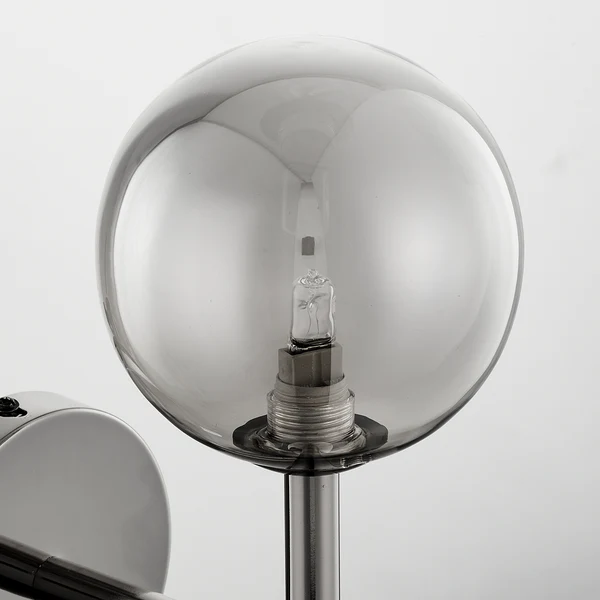 Wandleuchte KJUL - Metall Grau glänzend / Rauchglas - Image 7