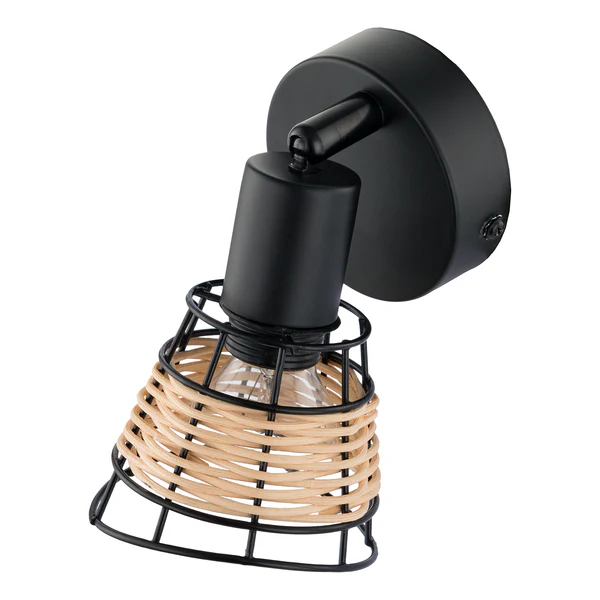 Wandleuchte Lendum - Eisen / Rattan - 1-flammig - Image 4