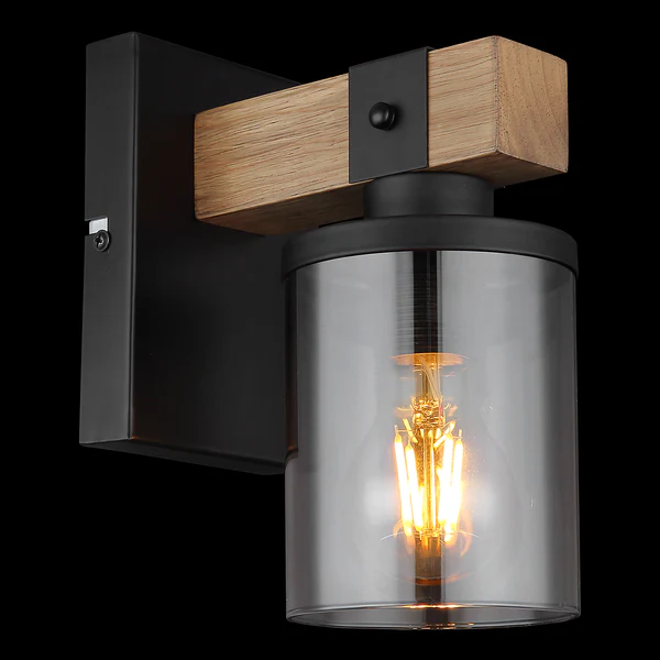 Wandleuchte Lila - Farbglas / Eisen - 1-flammig - Image 3