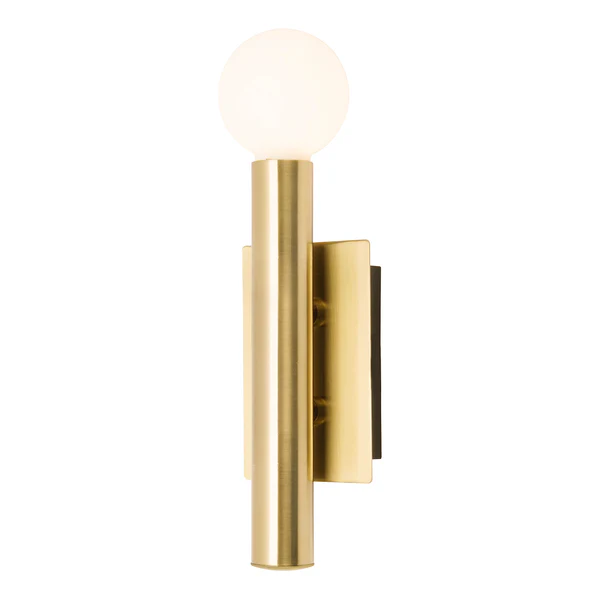 Wandleuchte Lucky I - Milchglas / Stahl - 1-flammig