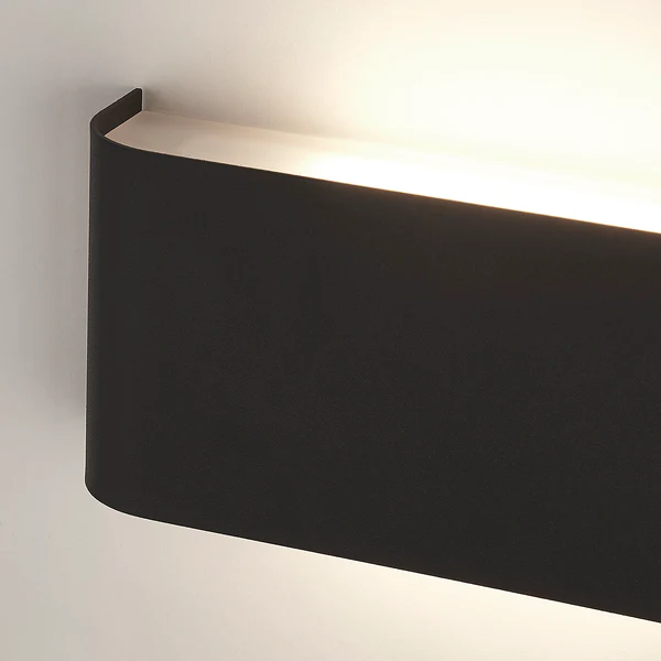 Wandleuchte Match Box 2-flammig - Stahl / Aluminium - Schwarz - Image 6
