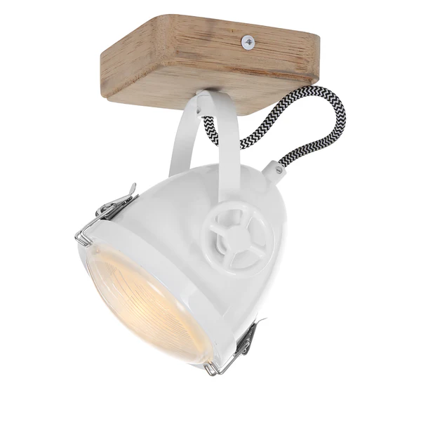Wandleuchte Mexlite I - Eisen / Kiefer - 1-flammig