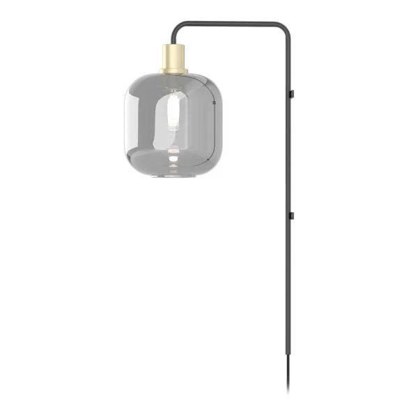 Wandleuchte MOME - Rauchglas / Eisen - 1-flammig - Höhe: 70 cm - Image 11
