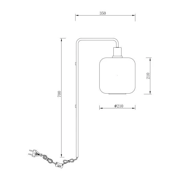 Wandleuchte MOME - Rauchglas / Eisen - 1-flammig - Höhe: 70 cm - Image 12