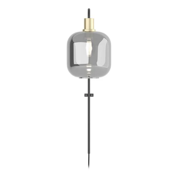 Wandleuchte MOME - Rauchglas / Eisen - 1-flammig - Höhe: 70 cm - Image 7