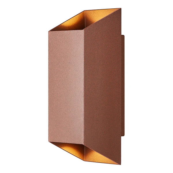 Wandleuchte Nico Square - Aluminium / Glas - 2-flammig - Braun