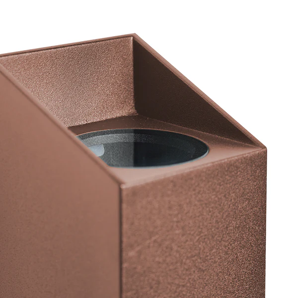 Wandleuchte Nico Square - Aluminium / Glas - 2-flammig - Braun - Image 5